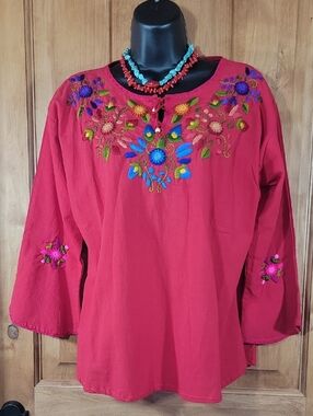 Embroidered Mexican Camisa
